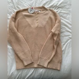 Fp inspired sweater size small, khaki